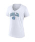 Фото #3 товара Women's White North Carolina Tar Heels Evergreen Campus V-Neck T-shirt