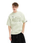 Фото #1 товара Aape By A Bathing Aape garment dye boxy fit t-shirt with embossed graphic in pale green