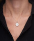 Фото #2 товара Wrapped in Love diamond Circle Pendant Necklace (1 ct. t.w.) in 14k White Gold, 16" + 4" extender, Created for Macy's