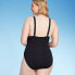Фото #3 товара Women's Ribbed Triangle One Piece Swimsuit - Shade & Shore Black L