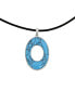 Robert Lee Morris Soho semi-Precious Turquoise Pendant Leather Necklace