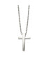 ფოტო #3 პროდუქტის Stainless Steel Polished Cross Pendant on a Ball Chain Necklace