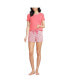 Women's Knit Pajama Short Set Short Sleeve T-Shirt and Shorts