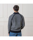 Фото #4 товара Men's Organic Half Zip Raglan Contrast Sweater
