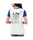 Women's White Los Angeles Dodgers Illustration Ringer T-shirt