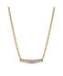 Timeless 14K Gold-Plated Pave Cubic Zirconia Single-Row Bar Collier Necklace