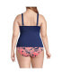 Фото #2 товара Plus Size V-Neck Wrap Underwire Tankini Swimsuit Top