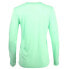 Diadora Core Running Crew Neck Long Sleeve Athletic T-Shirt Womens Green Casual