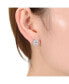 White Gold Plated Cubic Zirconia Stud Earrings