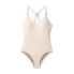 Фото #4 товара Women's Wide Ribbed Ring Medium Coverage One Piece Swimsuit - Kona Sol Cream L