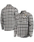 Men's Black and Gray Vegas Golden Knights Ease Plaid Button-Up Long Sleeve Shirt