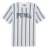 Фото #1 товара Puma Squad All Over Print Crew Neck Short Sleeve T-Shirt Mens White Casual Tops