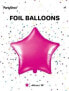 Party Deco Balon foliowy Gwiazdka, ciemny różowy, 48cm uniwersalny