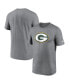 Фото #2 товара Men's Heather Charcoal Green Bay Packers Legend Logo Performance T-shirt