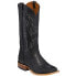 Фото #3 товара Tony Lama Leighton Caiman Square Toe Cowboy Womens Black Casual Boots TL5402L