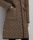 Women's Collared Quilted Coat Heritage Plaid, L - фото #4