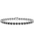 Фото #1 товара Men's Black Diamond Tennis Bracelet (3-1/2 ct. t.w.) in Sterling Silver