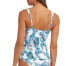 La Blanca 268960 Women's Ruffle Trimmed Tankini Top Swimwear Size 4