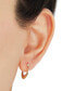 ფოტო #4 პროდუქტის 2-Pc. Set Cubic Zirconia Stud & Crimped Hoop Earrings in 10k Gold