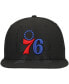 Фото #2 товара Men's Black Philadelphia 76ers Blackout Shadow Logo 59FIFTY Hat