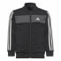 Фото #10 товара Детский спортивный костюм Adidas Essentials Shiny 3 Stripes Чёрный