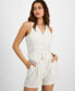 Women's Linen-Blend Vest, Created for Macy's