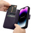 2w1 etui skórzany pokrowiec z klapką iPhone 14 Pro Max Anti-RFID Wallet Case ciemnofioletowy