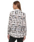 Фото #2 товара Women's Printed Collared Button-Down Shirt