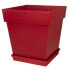 Ящик для цветов EDA PLASTIQUE Toskana quadratische Untertasse - 40 cm - Rot