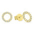 Фото #1 товара Glittering earrings made of yellow gold rings EA102YAU