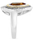 EFFY® Citrine (2-5/8 ct. t.w.) & Diamond Accent Pear Ring in Sterling Silver & 14k Gold-Plate