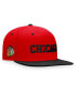 Фото #5 товара Men's Red, Black Chicago Blackhawks Heritage City Two-Tone Snapback Hat