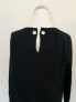 Zero Degree Celsius Grommet V Back Ruffle Hem Sweater Navy Women's Size S