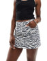 ASOS DESIGN mini skirt in zebra print