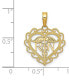 ფოტო #3 პროდუქტის Registered Nurse Open Heart Charm Pendant in 14k Gold