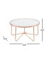 Фото #2 товара Alivia Coffee Table in Rose Gold & Frosted Glass