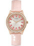 Фото #1 товара Guess Damen Armbanduhr Leder Armband SPARKLING PINK GW0032L2