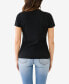 Фото #2 товара Women's Short Sleeve Crystal Wing Horseshoe T-shirt