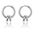 Arielle EWE23123S 2in1 steel hoop earrings with zircons