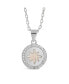 ფოტო #1 პროდუქტის Cubic Zirconia Genuine Mother of Pearl Brae Pendant Necklace