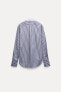 Фото #10 товара Рубашка из поплина с контрастным воротником — zw collection ZARA