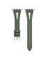 Фото #1 товара Sage Olive Green Genuine Leather Band for Apple, 38mm-40mm