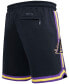 ფოტო #4 პროდუქტის Men's Black Los Angeles Lakers Chenille Shorts