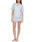 ფოტო #1 პროდუქტის Women's 2-Pc Gabriella Printed Shorty Pajamas Set