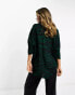 ASOS DESIGN oversized long sleeve shirt in green zebra print