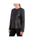 Women's Collarless Leather Jacket