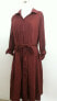 Charter Club Women's Fit Flare Button Front Dress Cranberry 16