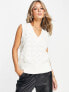 River Island pearl knitted tank jumper in cream