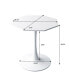 Фото #3 товара Modern Octagonal Coffee Table, White, Metal Base