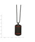 Black IP-plated Tiger's Eye Dog Tag Ball Chain Necklace